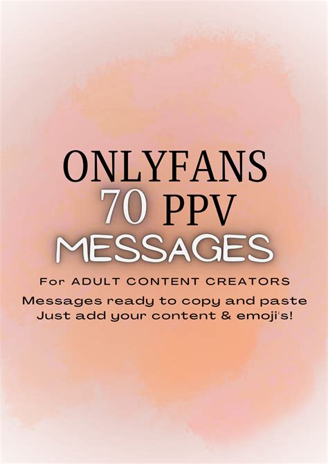 PPV Messages For Onlyfans Fanvue Fansly PPV Message Etsy