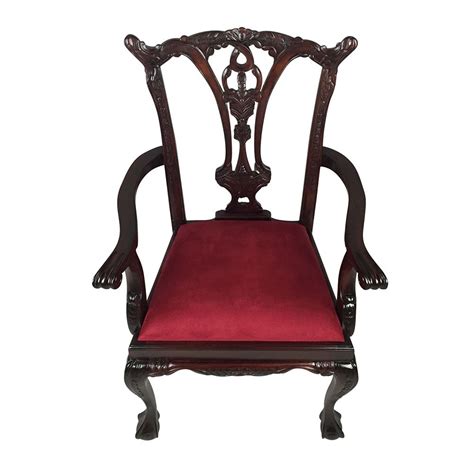 Jamya solid wood side chair (set of 2) $940 ($470 per item) $1,161.98. Solid Mahogany Wood Arm Upholstered Chair | Turendav ...
