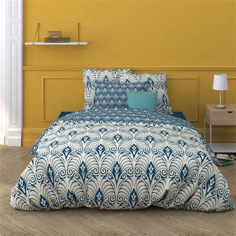 Drap housse facile à mettre grâce aux élastiques piqués sur les largeurs. Drap-housse coton ARPÈGE - bleu canard - Drap housse Pas Cher