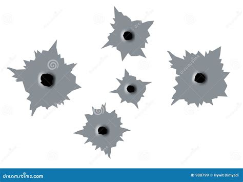 Bullet Holes Stock Illustration Illustration Of Pierced 988799