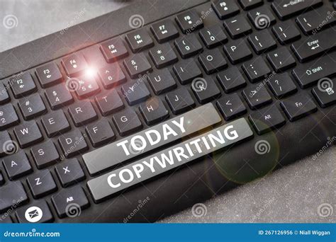Writing Displaying Text Copywriting Business Concept Writing The Text
