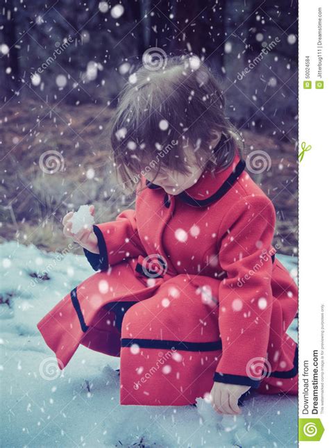 Winters First Snow Stock Photo Image Of Cold Peacoat 50024584