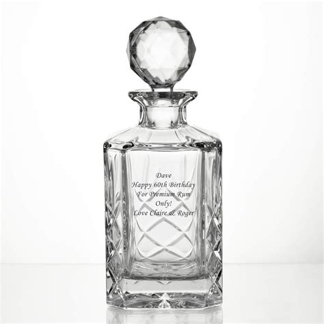 Engraved Crystal Decanter Next Day Delivery Any Logo Engraved