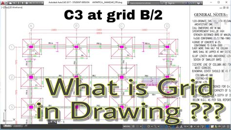 What Is Grid In Drawings A B C 1 2 3 How To Read Drawings Part 01