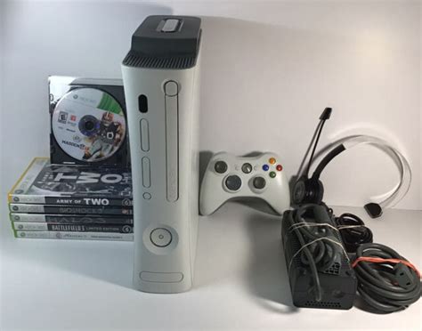 Microsoft Xbox 360 Arcade 8gb White Console Bundle 1 Oem Controller 6
