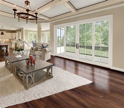 Marvin Integrity Wood Sliding Patio Doors Transitional Living Room