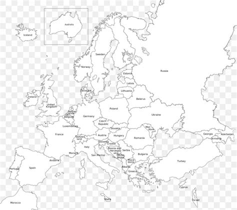 Europe Map Black And White Black And White Europe Map With Countries