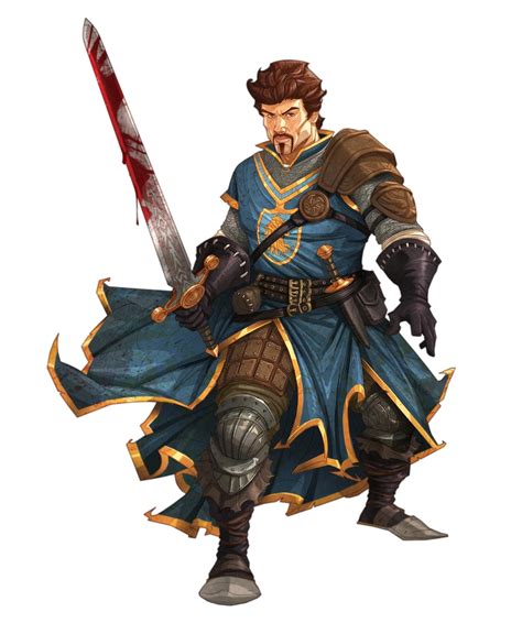 Male Human Fighter Knight Pathfinder Pfrpg Dnd Dandd 35 5th Ed D20