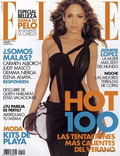 Cover Of Elle Spain With Jennifer Lopez July 2002 Id13534