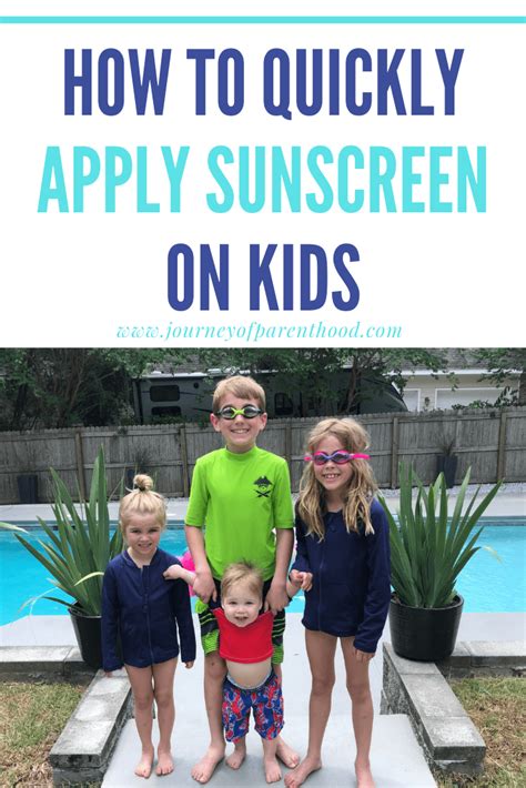 Sunscreen Tips For Summer Applying Sunscreen Quickly With Kids