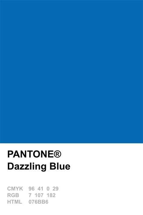 Blue Pantone Chart