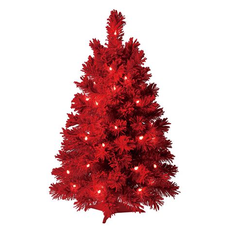 How does color + clear christmas tree remote control work? Holiday Time Pre-Lit Daphne Red Flocked Artificial ...