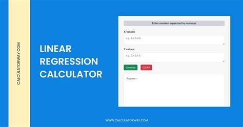 Linear Regression Calculator Calculatorway
