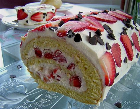 640 x 480 jpeg 57 кб. Beste Rezeptesammlung: Erdbeer-Sahnerolle | Lebensmittel ...