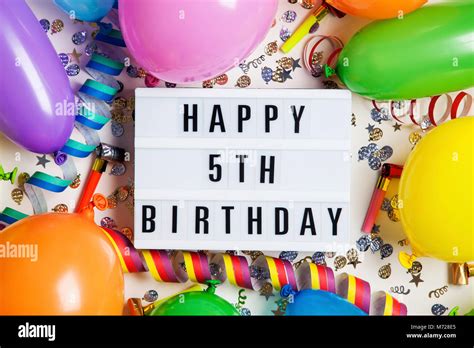 Happy 5th Birthday Hi Res Stock Photography And Images Alamy