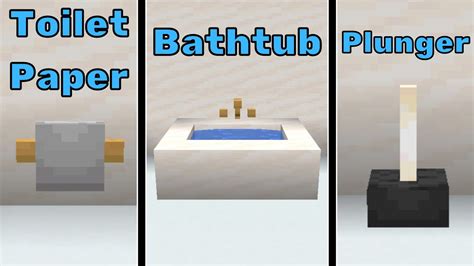 Minecraft Bathroom Build Hacks And Ideas Part Youtube