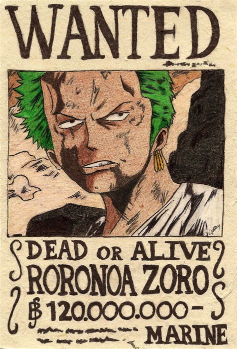 Roronoa Zoro Wanted Poster Posted By Christopher Tremblay The Best
