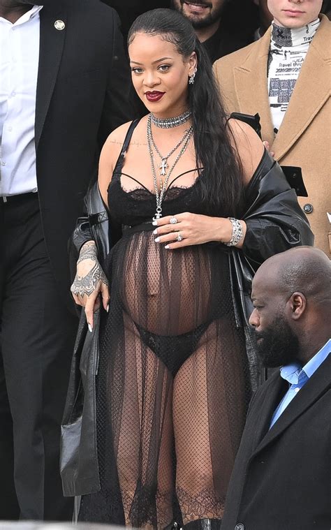 Rihanna Wore What Can Only Be Described As Goth Maternity Lingerie To