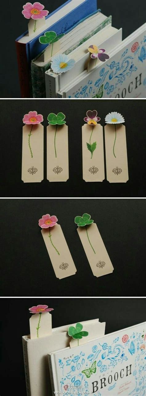 Marcapáginas Flor Bookmarks Handmade Crafts Paper Crafts Diy