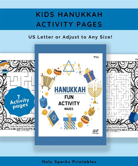 Hanukkah Kids Activity Page Printable Etsy España