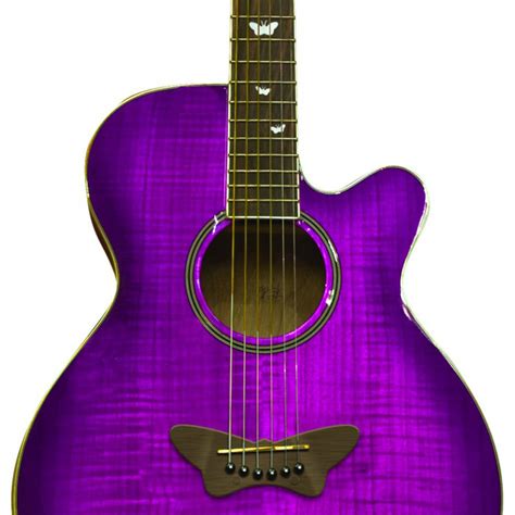 Daisy Rock Sophomore Butterfly Electro Acoustic Guitar Purple Flight
