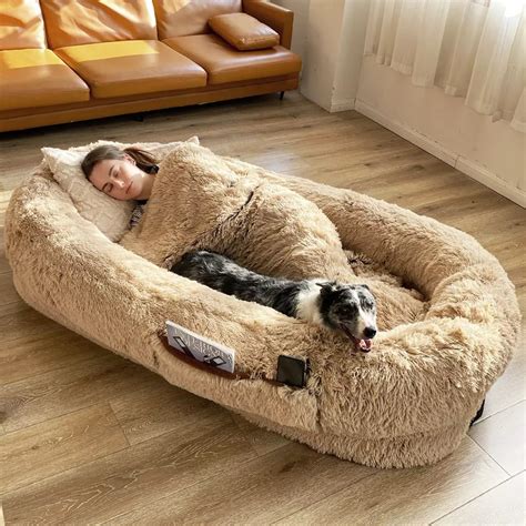 Ninetails Human Dog Bed Khaki