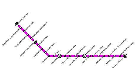 Magenta Line Delhi Metro Stations List Routes Maps