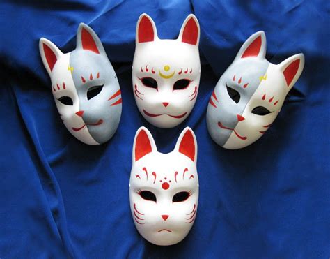 Fox Masks By ~mishutka On Deviantart Kitsune Maske Japanese Fox Mask