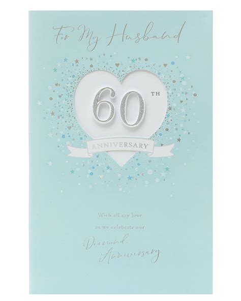 Buy Husband 60th Anniversary Card Diamond Anniversary Card Husband
