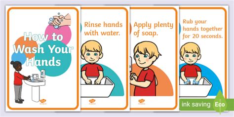 Hand Washing Sequence Posters Teacher Made