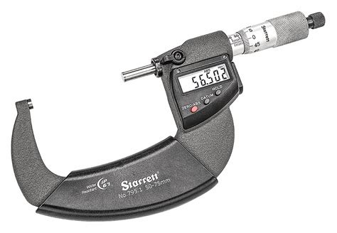 Starrett 50 To 75 Mm Range Ip67 Ip67 Digital Outside Micrometer