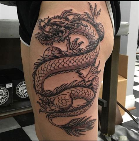 Japanese Dragon Japanese Dragon Tattoos Dragon Thigh Tattoo