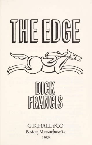 the edge by dick francis open library