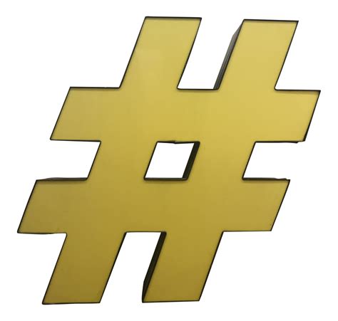 Advertising Sign of Hashtag | Chairish