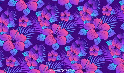 They say the earth laughs in flowers. Hibiscus Flower Pattern Design - Vector Download