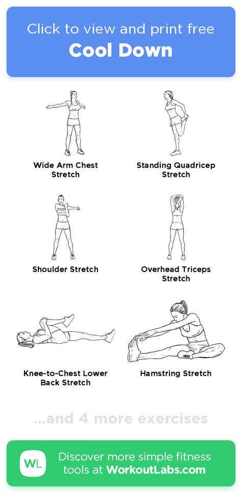 Cool Down · Free Workout By Workoutlabs Fit Cool Down Exercises Easy