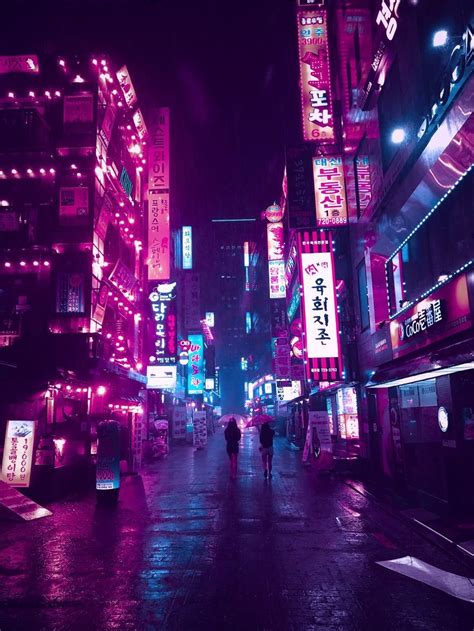 I Shoot Rainy Photos Of Seoul With My Phone Neon Noir Cyberpunk