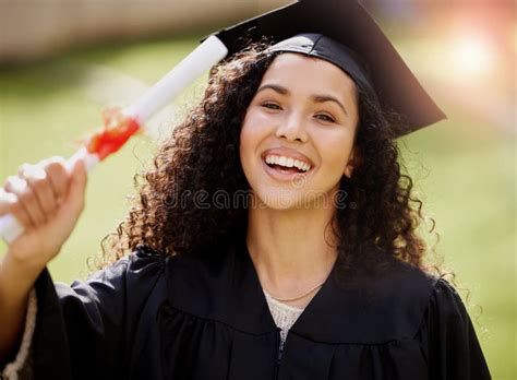 I Earned This Portrait Of A Young Woman Holding Her Diploma On