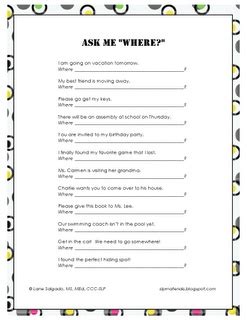 Printable worksheets to improve memory. Worksheets for working on forming questions | Speech stuff | Pinterest | Engelska