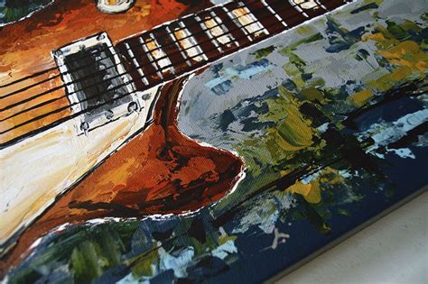 Guitar Painting Guitar Art T For A Musician Les Paul Etsy