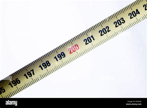 Measuring Tape Metal Ruler Showing Measuement In Centimeters Cm