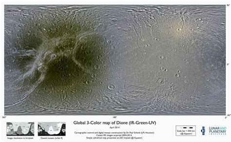 Color Map Of Dione Pia18434 Nov 2014 Dione Moon Wikipedia Moon