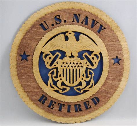 Beautiful Us Navy Retired Laser Engraved Wall By Mohawklaser Navy