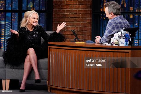 actress kristin chenoweth during an interview with host seth meyers news photo getty images
