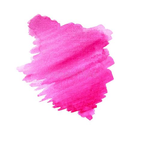 Watercolor Bright Pink Spot Background Isolated Stock Photo Image Of