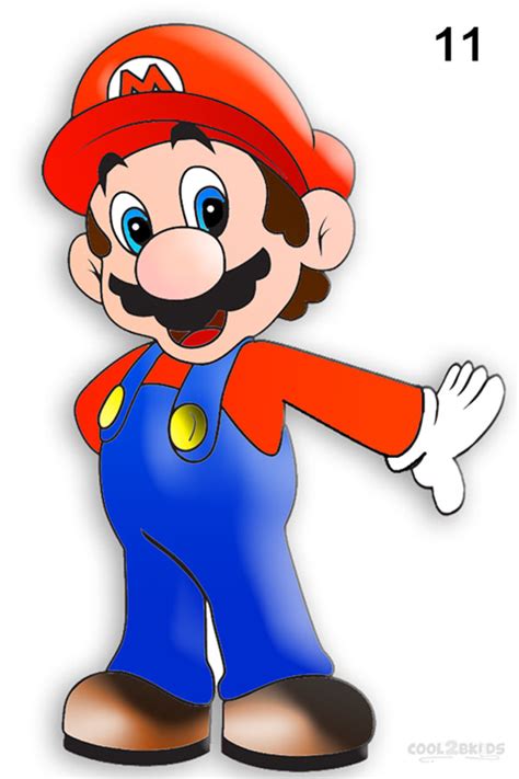 How To Draw Mario Step By Step Pictures Cool2bkids
