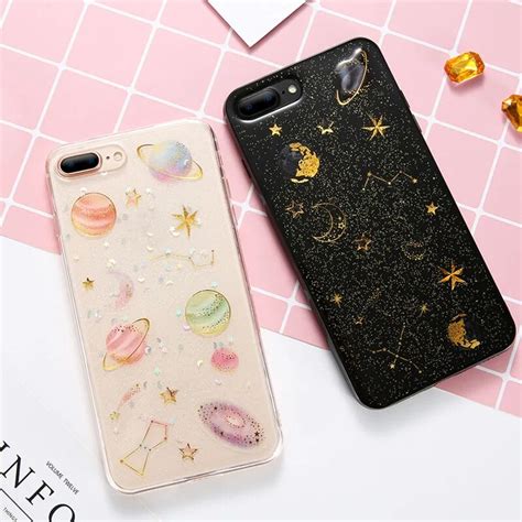 For Iphone 7 Case Coque Glitter Cute Luxury Transparent Bling Paillette