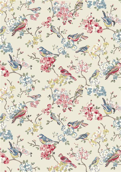 Introducing Blossom Birds Cath Kidston Pattern Wallpaper Cath