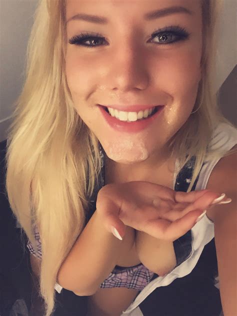 Beautiful Blonde Taking A Selfie After A Facial Er388