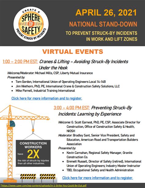 National Work Zone Awareness Week And National Stand Down To Prevent